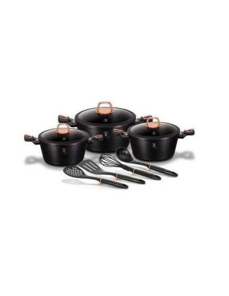 Set pentru cadou oale - cratite marmorate 10 piese BlackRose Berlinger