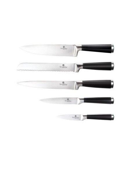 Set Cutite 6 piese, suport bambus, inox Black Royal, Berlinger BH 2425