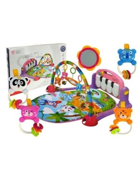 Salteluta covoras interactiv, pentru bebelusi, cu jucarii si pian roz, LeanToys, 4579 produse de calitate pentru copii, baieti s