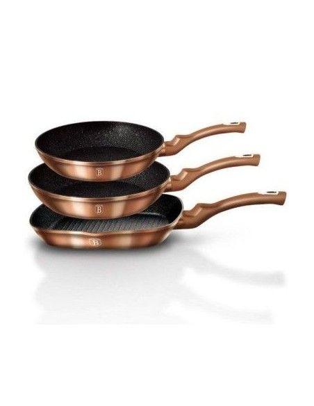 Set de tigai marmorate, 3 piese, , Rose Gold, Berlinger Haus, BH 1279