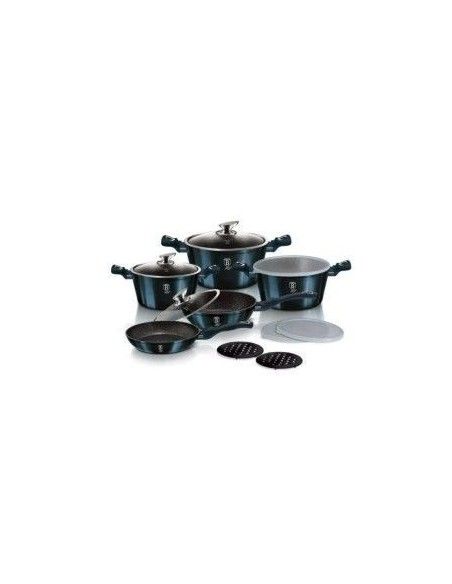 Set piese oale tigai marmorate Aquamarine Metallic Line Berlinger Haus