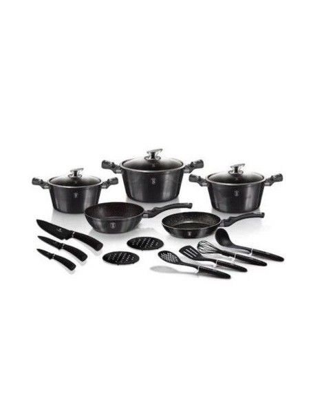 Set oale, cratite si tigai marmorate 17 piese Carbon Pro BerlingerHaus