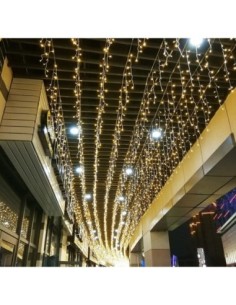 Instalatie de Craciun, perdea franjurata interconectabila ,240 leduri