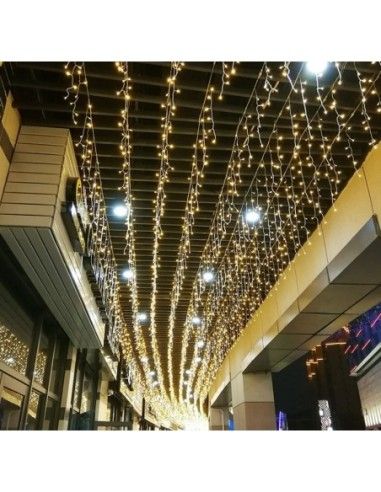 Instalatie de Craciun, perdea interconectabila, rosu-albastru 120 led