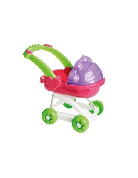 Carucior landou pentru papusi, din plastic, multicolor, 73x46x32 cm