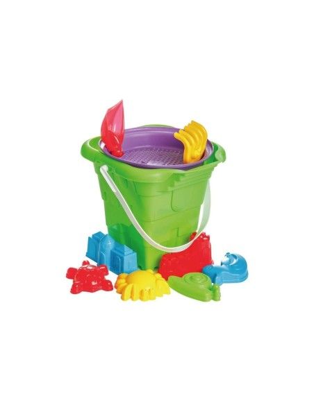 Set jucarie castel pentru nisip, grebla, lopatica si diverse accesorii pentru copii, multicolor