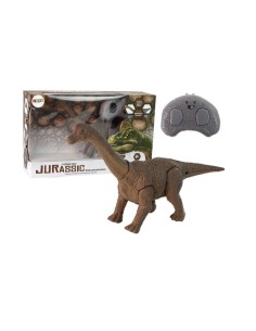 Dinozaur RC interactiv de jucarie, Brachiosaurus cu telecomanda pentru copii, 12432