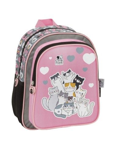 Ghiozdan ergonomic de fetite pentru gradinita, Derform, 2 compartimente, model Pisicute PL11CF39