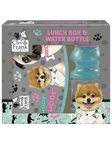 Set cutie sandwich si sticla de apa, Derform ZSBCF28, catelusi