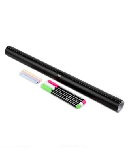 Set de desen, tabla adeziva cu markere si creta, Kidea