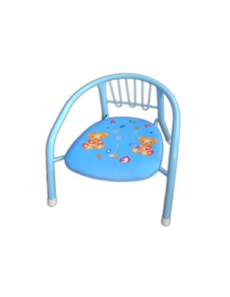 Scaunel pentru copii din metal , imprimeu desene pe sezut , inaltime 55 cm , Albastru , Ro| Calitate