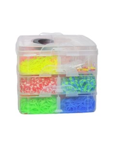 Set creativ pentru copii, cu accesorii pentru realizarea bratarilor din elastic , 3500 piese , multicolor 2