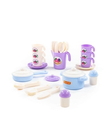 Set Ustensile bucatarie,Polesie, 38 piese, cratita, oala, furculite, linguri, | Vindem