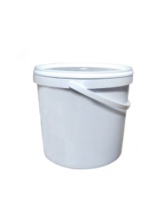 Galeata alimentara sigilabila, cu capac, 4 litri, alb, Sterk