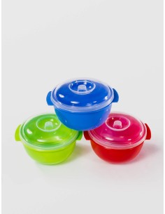Castron cu capac, 1 Litru, din plastic, 25x14 cm, Sterk, diverse| Recomandat
