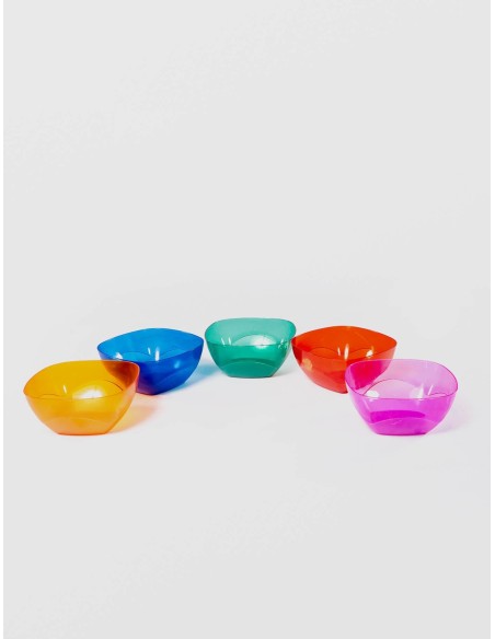 Bol cristal patrat, 14x14x8 cm, Sterk, diverse culor| GimiHome