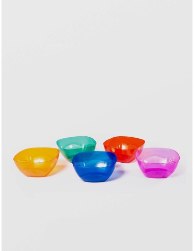 Bol cristal patrat, 14x14x8 cm, Sterk, diverse culor| GimiHome