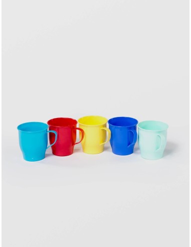 Cana pentru ceai cu maner, plastic, STERK, 9x9 cm, diverse| Calitate
