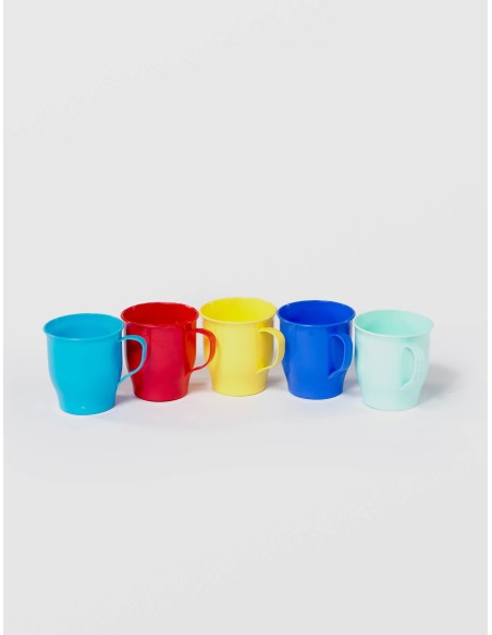 Cana pentru ceai cu maner, plastic, STERK, 9x9 cm, diverse| Calitate