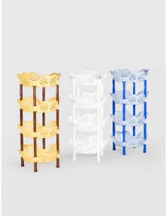 ETAJERA PLASTIC STERK 4 NIVELE FLOARE, 40X 40 X86, DIVERSE| GimiHome
