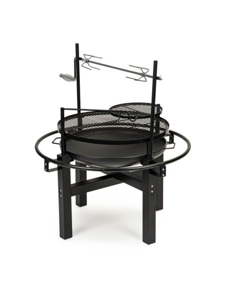 Gratar de gradina sau camping, 5 in 1 mare, pe carbune cu rotisor si accesorii pentru gratar, modernhome NB058