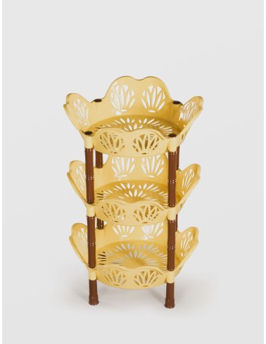 ETAJERA PLASTIC STERK 3 NIVELE FLOARE, 40X40X63, DIVERSE| Ieftin