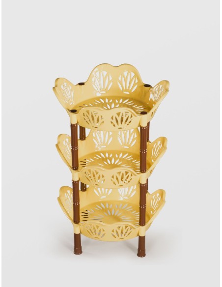 ETAJERA PLASTIC STERK 3 NIVELE FLOARE, 40X40X63, DIVERSE| Ieftin