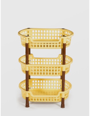 ETAJERA PLASTIC STERK 3 NIVELE OVALA, 45X32X63, DIVERSE| Pret avantajos