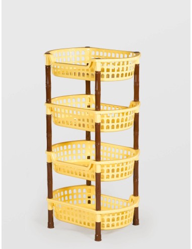 ETAJERA PLASTIC STERK 4 NIVELE OVALA, 45X32X81, DIVERSE| Calitate