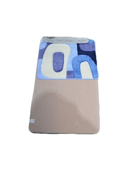 Set 2 covorase de baie mari, albastru, pentru WC, 100x60 cm | Covoare