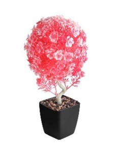 Planta frumoasa decorativa artificiala, ghiveci cu flori 35cm, GLN427A