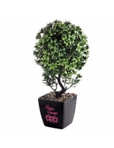 Bonsai decorativ artificial verde, cu ghiveci frumos, 35 cm, GLN 427Y