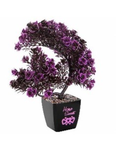 Bonsai mov decorativ artificial, ghiveci frumos, 35 cm, GLN 429K