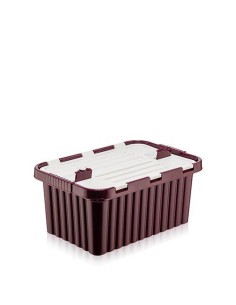 Cutie depozitare 10L cu capac incorporat, din plasti| Ieftin