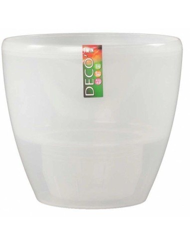 Ghiveci cu sistem auto-udare, DECO -TWIN 1.5 L, transparent, plastic |GIMIHOME