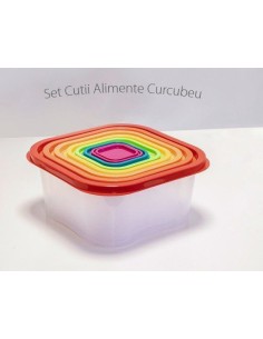 Set 8 cutii alimente Sterk cu capac curcubeu   | GIMIHOME