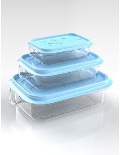 Set cutii alimente Sterk dreptunghiulare luna 3 piese | gimihome