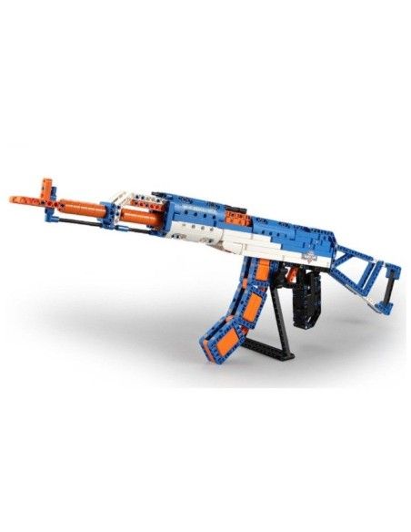 Set constructie mitraliera AK47, pentru copii, 498 piese, LeanToys, 9237 produse de calitate pentru copii, baieti si fete LeanTo