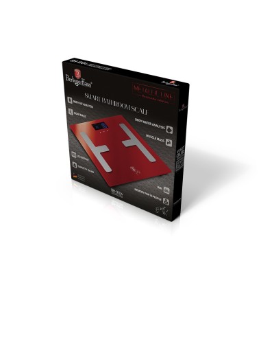 Cantar de baie digital, Berlinger Haus Burgundy, BH 9104, maxim 180 kg