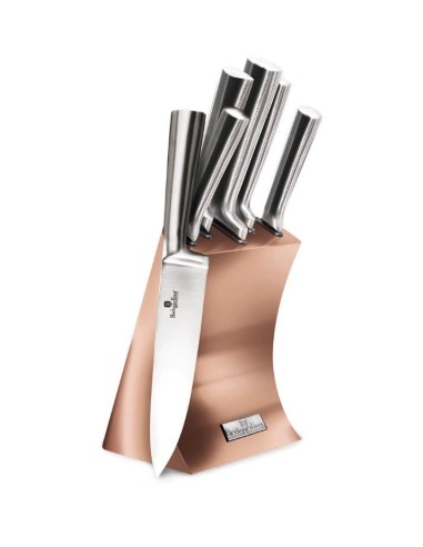 Set cutite otel inoxidabi, 6 piese, Rose Gold, Metallic Line, BerlingerHaus