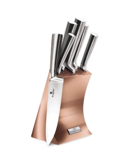 Set cutite otel inoxidabi, 6 piese, Rose Gold, Metallic Line, BerlingerHaus