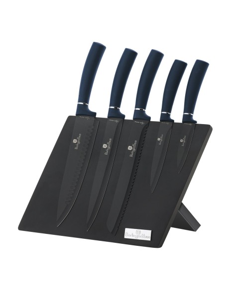 Set cutite otel inoxidabil cu stand magnetic, 6 piese, Berlinger Haus