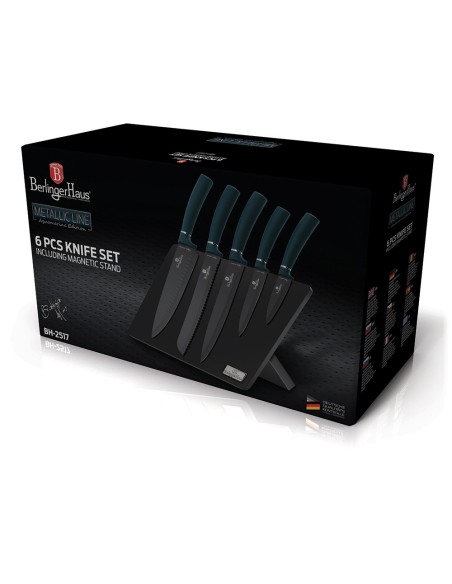 Set cutite otel inoxidabil cu stand magnetic, 6 piese, Berlinger Haus