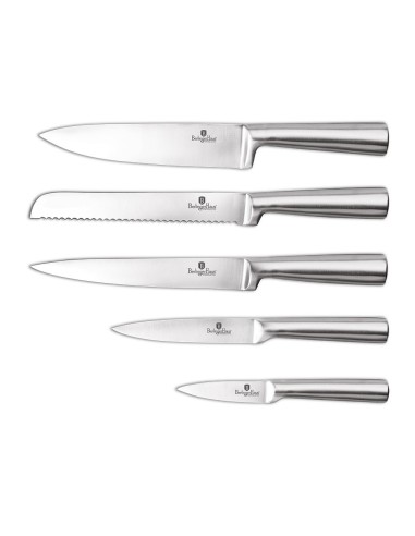 Set de cutite, 6 piese, 5 cutite cu suport inox, Aquamarine, BH/2452