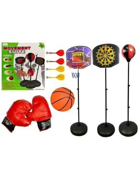 Set de jocuri pentru copii, 3 in 1, Baschet, Darts si Box, LeanToys, 4880 produse de calitate pentru copii, baieti si fete LeanT
