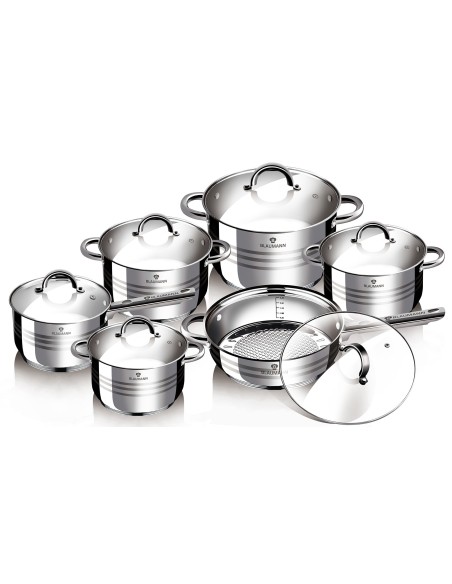 Set oale, cratite si tigai inox,12 piese, Blaumann, BL1410