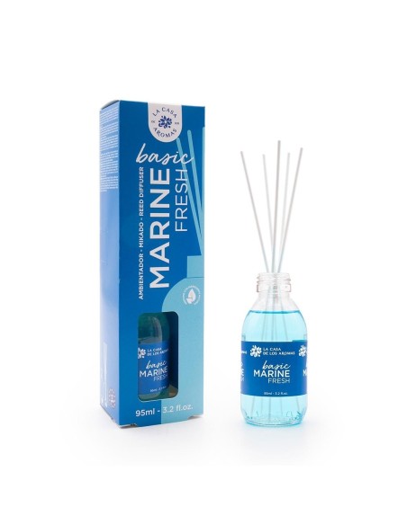 Odorizant de camera, cu betisoare de rattan, Basic, miros Marine, 95ml