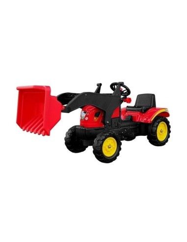 Tractor excavator Herman, cu remorca si pedale pentru copii, 165x42x50 cm, LeanToys, 5227 produse de calitate pentru copii, baie