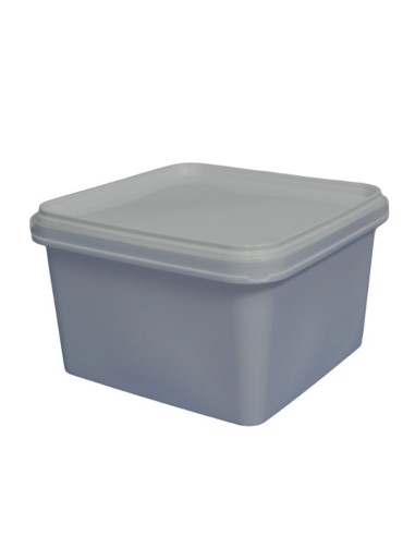 Galeata alimentara sigilabila patrata, cu capac, 3.3 litri, alb