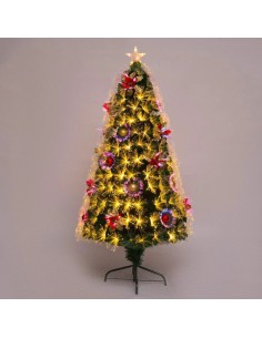 Brad artificial Craciun, 180 cm, instalatie integrata si suport, verde